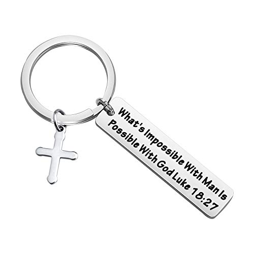 WSNANG Christian Gift Jeremiah 29:11 Keychain I Know The Plans I Have for You Keychain Religious Jewelry Christian Fans (18:27 Keychain)