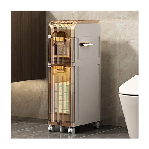 Armario torre de baño ideal para organizar esquinas junto al lavabo y wc