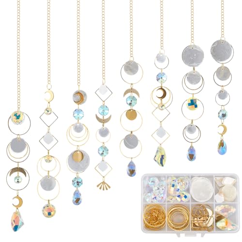Kit Attrape-soleil DIY Lune et Coquille en Verre - 8 Ensembles Complets SUNNYCLUE