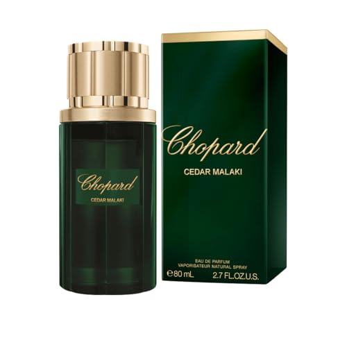Chopard Cedar Malaki 80ml - Eau de Parfum for Men - Woody Aromatic Fragrance - Majestic Notes of Cedar, Grapefruit, Patchouli and Tonka Bean - Black Glass Bottle