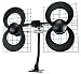 Antennas Direct Clearstream 4 TV Antenna, 70+ Mile Range, UHF, Multi-Directional, Indoor, Attic, Outdoor, Mast W/Pivoting Base/Hardware/Adjustable Clamp/Sealing Pads, 4K Ready, Black - C4-CJM