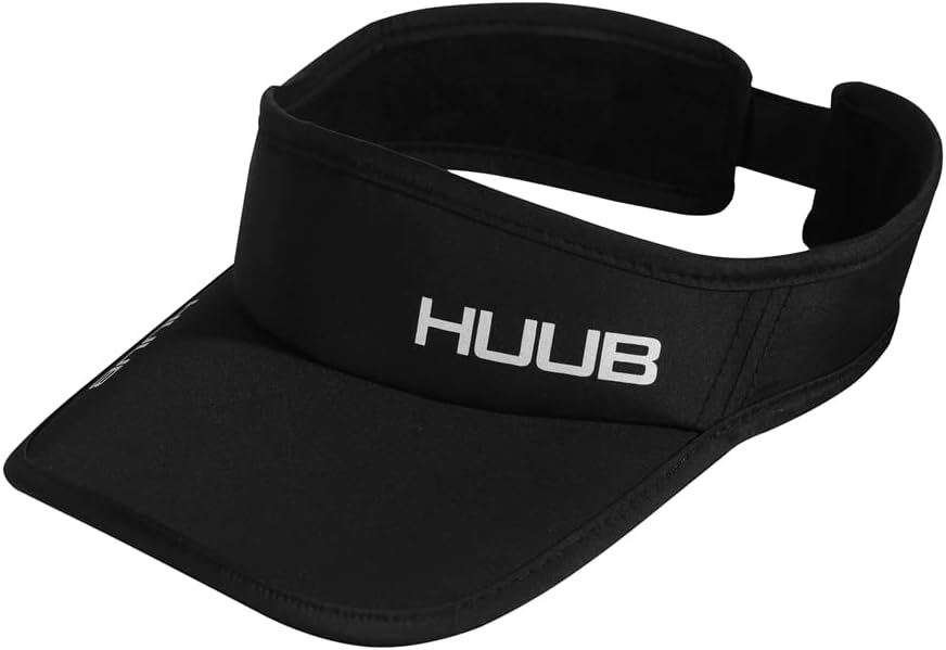 HuubRunning Visor Black/Triathlon Running Visor/One size/Fully Adjustable/Breathable Visor/Extra Extra Comfy