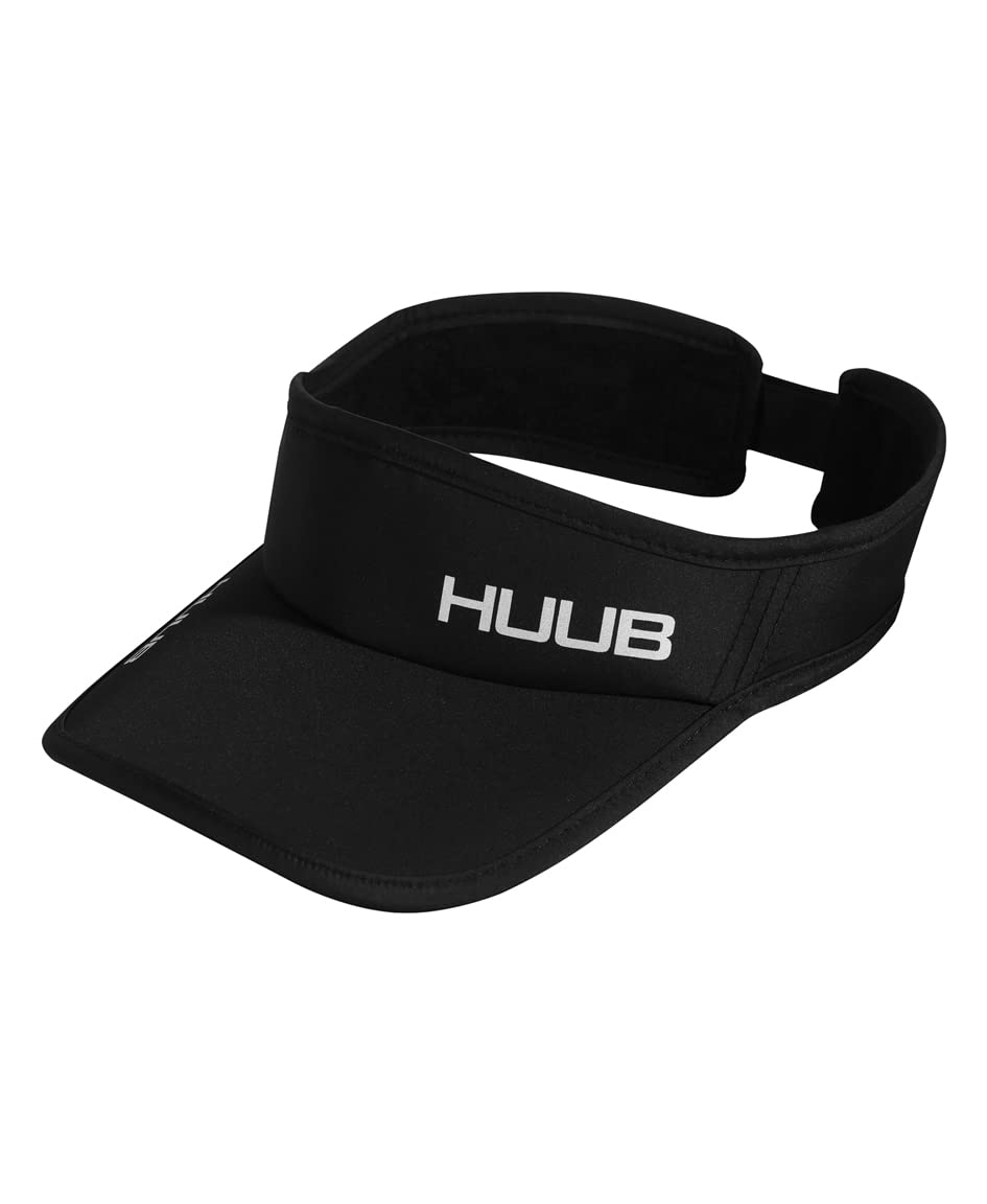 HuubRunning Visor Black/Triathlon Running Visor/One size/Fully Adjustable/Breathable Visor/Extra Extra Comfy