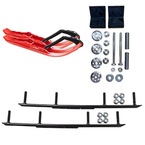 C&A Pro Red TMX Snowmobile Skis w/ 10