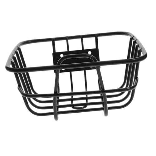 HOLIDYOYO Iron Bike Basket Multi Function Durable Container for Bikes Easy to Install Scratch Resistant Front Rack for Vegetable and Cargo Storage
