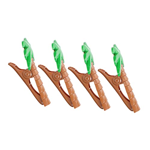 ULTECHNOVO 1 Juego Clip De Playa De Árbol Pinzas para Toallas Toalla De Playa De Gran Tamaño Largo Clips De Silla De Toalla De Playa Clips De Árboles De El Plastico 4 Piezas