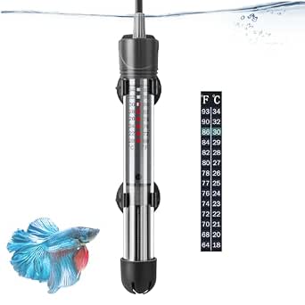 HITOP 50W Adjustable Aquarium Heater for 6-15 Gallon Tanks