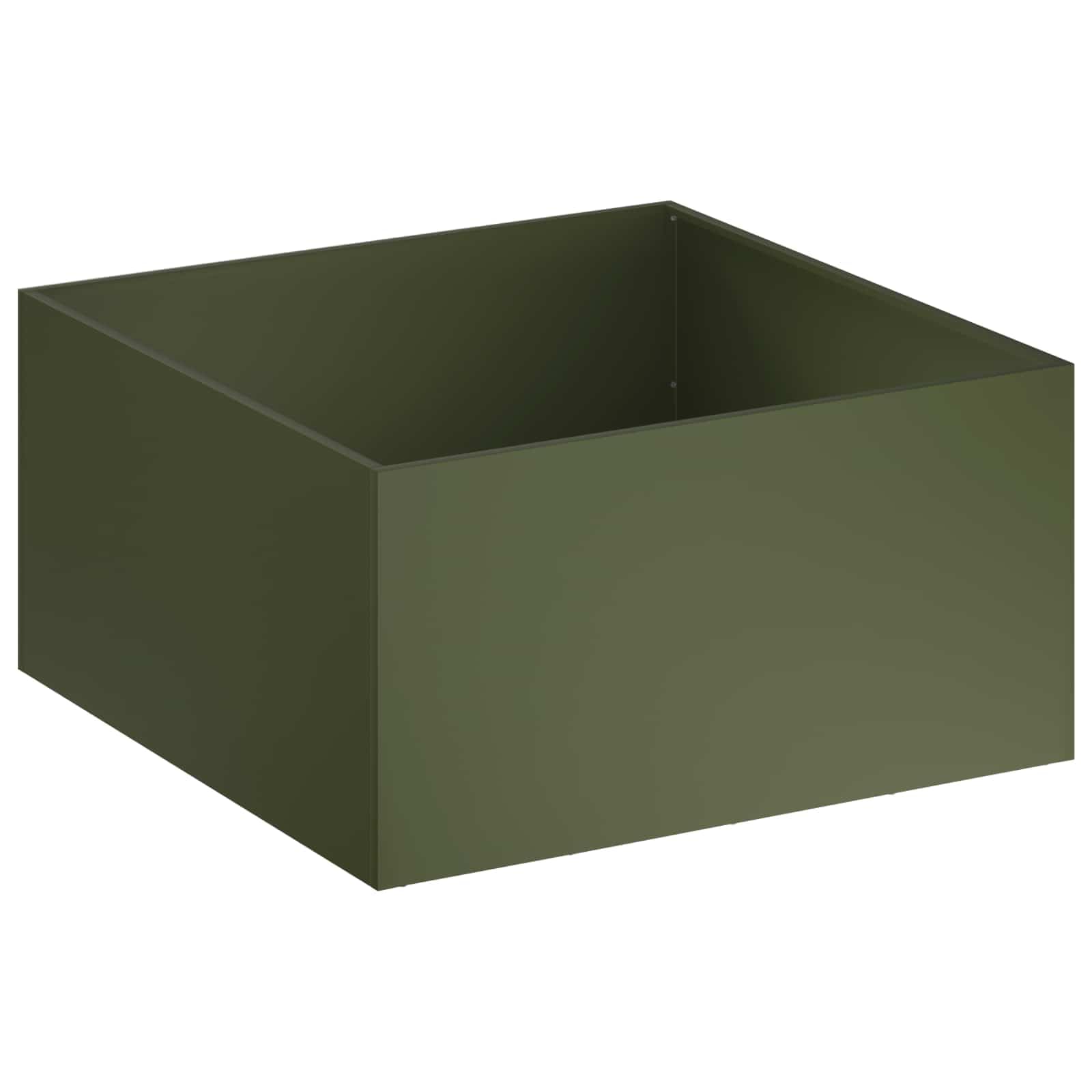 vidaXL Garden Planter Olive Green 60 x 60 x 40 cm Cold Rolled Steel