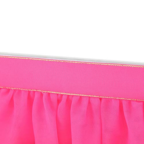 Candora 6 Ft Pink Tulle Table Skirt For Rectangle Or Round Tables Tutu Table Cloth For Party,Wedding,Birthday Party&Home Decoration,Table Skirting L 6(Ft) H 30In (Rose) #TOP6
