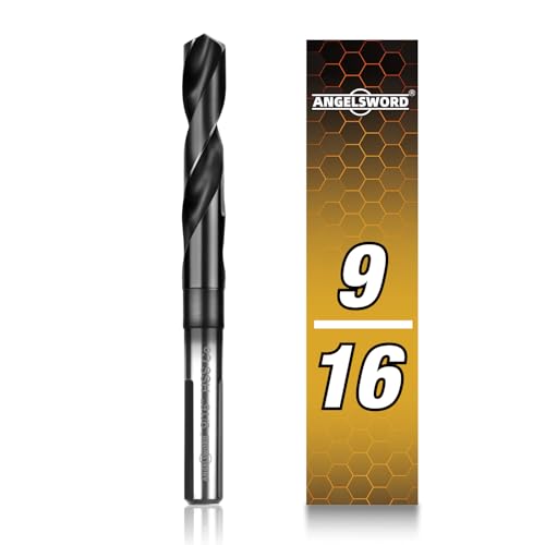 ANGELSWORD 9/16 Drill Bit for Metal M35 Cobalt TiAlN Coated Drill bit for Hardened Metal Stainless Steel Cast Iron and Light-Gauge Metal