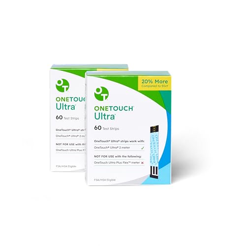 OneTouch Ultra Test Strips for Diabetes - 120 Count Diabetic Test Strips | Blood Sugar Test Strips...