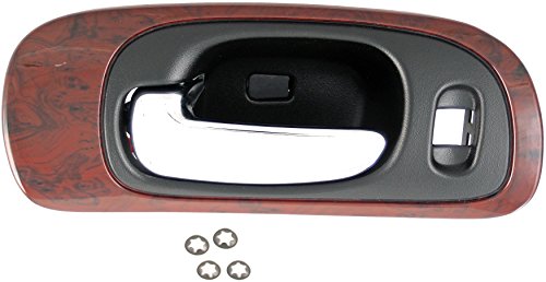 Dorman 82094 Front Driver Side Interior Door Handle Compatible with Select Chrysler Models, Chrome Lever; Carbon Fiber Housing