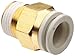SMC KQ2H06-03AS Brass Push-to-Connect Tube Fitting with Sealant, Adapter, 6 mm Tube OD x 3/8" BSPT Male