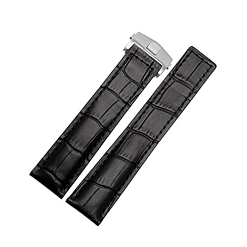 HMFang {vuXbg19mm 20mm 22m̃^Oq[[rv̒jrvohANZT[܂肽݃obNU[EHb`Xgbv(Black silver buckle,22mm)