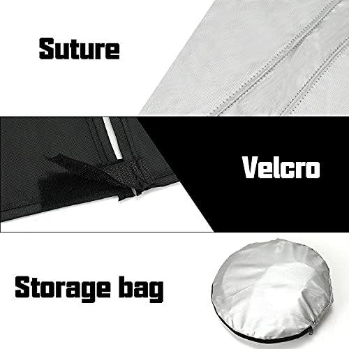 ROCCS Flexible Windshield Sun Shade for Honda Accord 2018 2019 2020 2021 2022 2023, Front Window Sunshade Heat Shield Reflector Cover, Foldable Sun Visor Blocks UV Rays — view 6