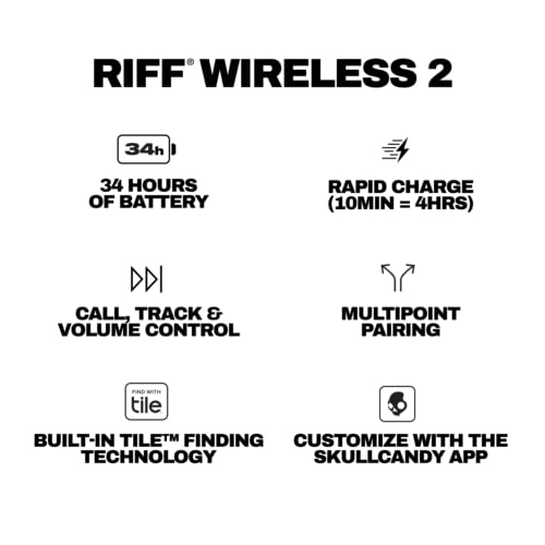 Skullcandy Riff Wireless 2 On-Ear Bluetooth Headphones - True Black - image 6