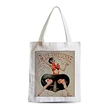 Souple et solide French Unicorn Tote bag Sac Shopping Magazine Retro La Vie Parisienne Masque Vintage Revue Ancienne 1929