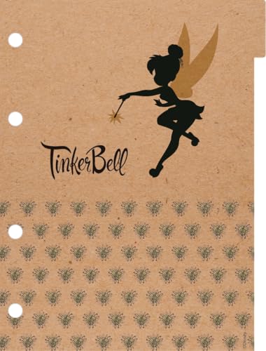 Jandaia - Caderno Argolado Cartonado Colegial Tinker Bell Kraft 160 folhas