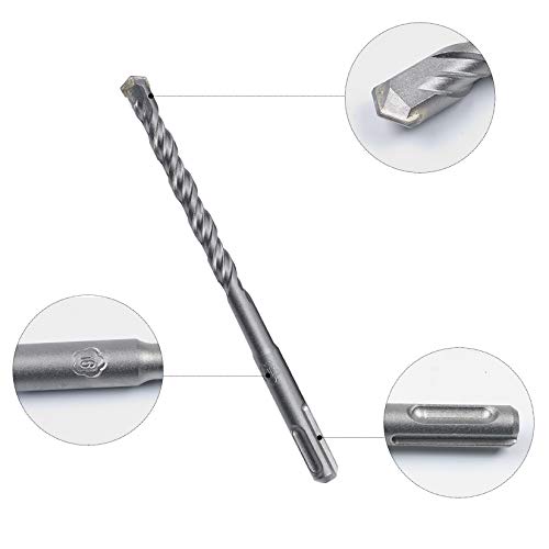 17 Pcs Hammer Drill Bits And Chisels Set, Sds Plus Shank Connection Concrete Masonry Hole Tool Including Carbide Rotary Drill Bits, Pointed And Flat Chisels, Hard Storage Case #TOP3