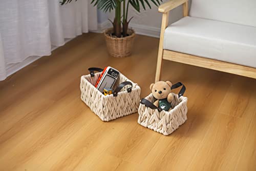 Jlkimzvo Storage Basket With Handl, Laundry Hamper, Toy Bin, For Toys Blankets Pillows Storage In Living Room Baby Nursery (Medium And Small) #TOP3