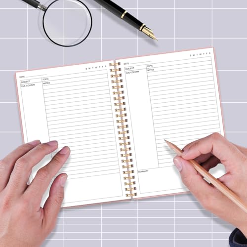 Carnet Cornell A5 Yaridar rose à spirale pour la prise de notes - 5