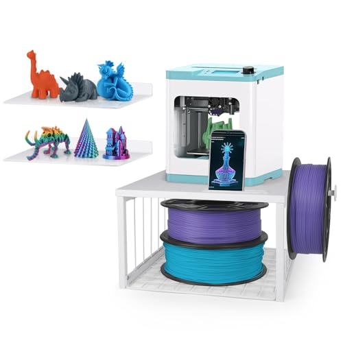 Kids 3D Printer Stand with Filaments Storage, 2-Tier Mini 3D Desktop...
