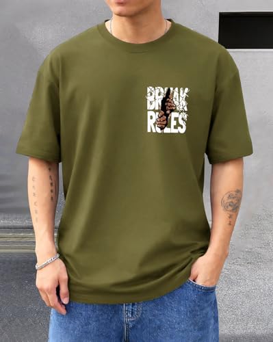 Image of AUSK Baggy Hip-Hop T-Shirt for Men - Graphic Printed T Shirts || Oversized Men Tshirt || T-Shirts