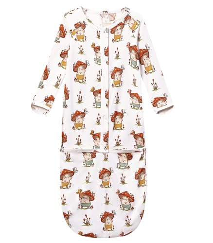 Image of BambooBud Viscose from Bamboo Baby Gown Newborn Preemie Sleeper Gowns Long Sleeve Nightgowns Unisex Infant Sleepwear