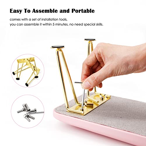 Big Nail Arm Rest, Anti-Slip Nail Cushion Hand Rest Professional Nail Tech Arm Rest Stand Manicure Hand Pillow For Nail Techs Salon Spa Home Use (Pink) #TOP5