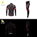 Lixada Men's Cycling Jersey Suit Winter Thermal Fleece Long Sleeve MTB Road Bicycle Shirt with 3D Tights Padded Pants