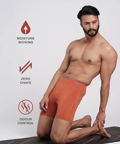 Image of TEGO Core Men's Performance Boxer Brief | Seamless Anti-Chafe Underwear | Soft Compression | 6 inch Inseam | Lightweight & Odour-Control | Designed for Running and Lifting
