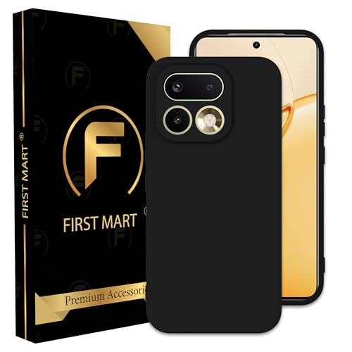 Image of FIRST MART Matte Silicone Back Cover for Realme 16 Pro - Black