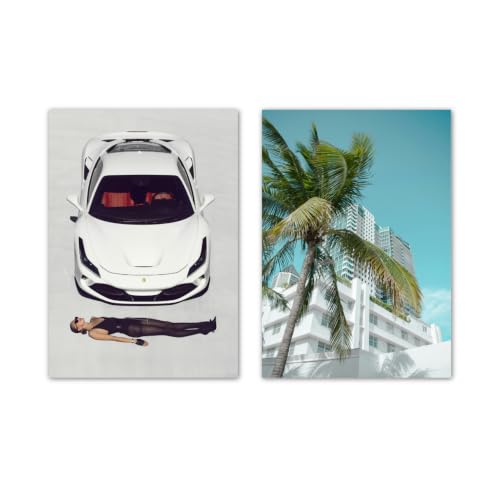 Affiche Automobile SALVADERO Miami 42x30 cm pour décoration murale