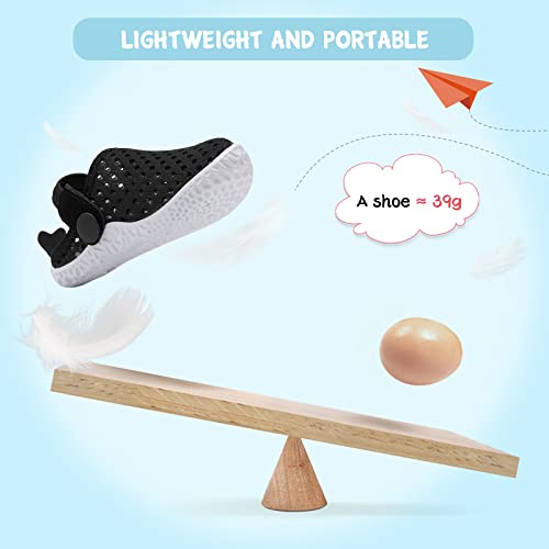 Fires Toddler Water Shoes For Boys Girls Kids Clogs Breathable Beach Slippers Non-Slip Lightweight Quick Dry Summer Sandals Slides Blackdot 9-9.5 Little Kid #TOP5