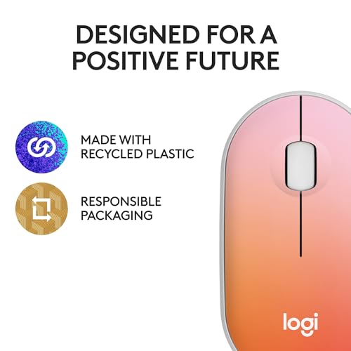 Logitech M340 Compact Ambidextrous Silent Wireless Mouse - Tropical Sunrise - image 9
