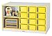Jonti-Craft 0441JC003 Rainbow Accents Mobile Storage Island Without Trays, Blue