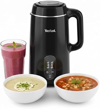 Tefal MultiSoup Soup Maker, 1L, 6 Programs, Smooth or Chunky, Black | Serves 4, 6-Blade System, Smoothies, Auto-Cleaning Function, Cleaning Brush, Measuring Cup, BL5628G0