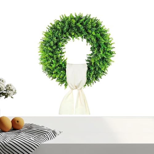 Couronnes de buis décoration pour porte d'entrée et porche de jardin style ferme - 2