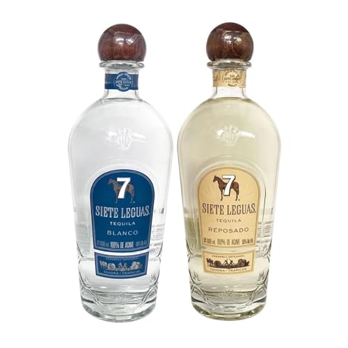 Duo Pack Tequila Siete Leguas Artesanal Blanco y Reposado 1l