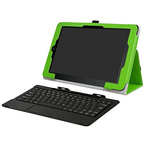 RCA 10 Viking Pro/Viking II/Cambio W101 V2 Case,Mama Mouth PU Leather Folio Stand Cover for 10 inch RCA 10 Viking Pro/Viking II/Cambio W101 (V2) 10.1" 2-in-1 Tablet,Green
