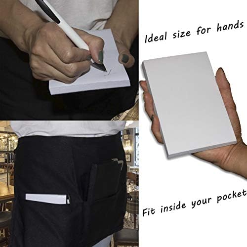 Miniatura 7 de FMP Brands Paquete de 20 blocs de notas de 4 x 6, 100 hojas por bloc de notas, bloc de notas en blanco, bloc de notas blanco para servidor de