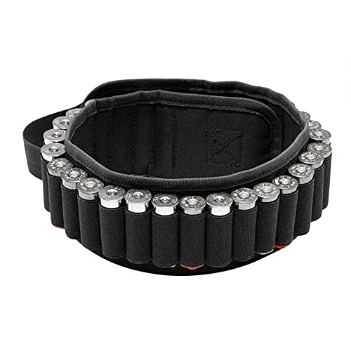 Cinturón de Cartuchos DONGKER, Bandolera táctica para 30 Cartuchos de Escopeta, Soporte para el Hombro para Cartuchos de Escopeta, cinturón Bandolera para munición de Calibre 12G