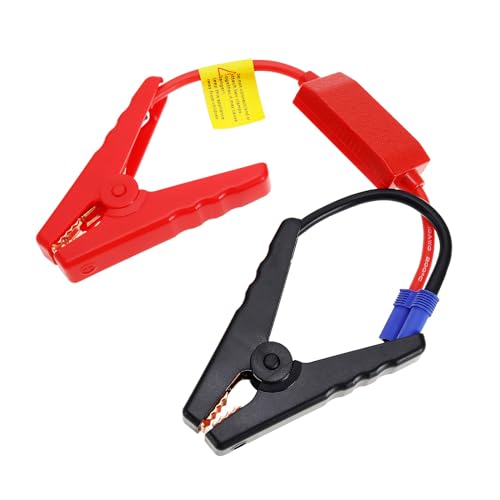 YINETTECH 2 Piezas Cable de Salto EC5 con Abrazaderas de Batería Conector EC5 de 10 AWG Cable de Extensión Pinzas de Cocodrilo para Batería Portátil de Emergencia Rojo 31 Cm Negro 23 Cm