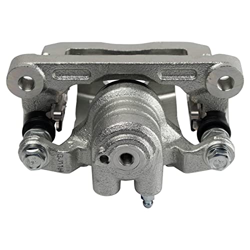 Image of TRQ Rear Brake Pad and Rotor Set Ceramic Vented Coated Rotors Calipers