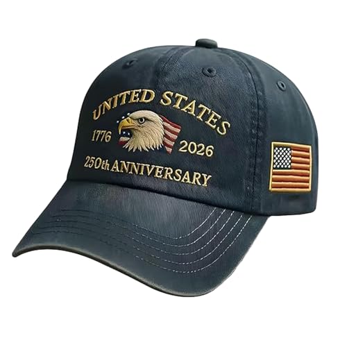 Gorra Patriótica Bordada Retro Ajustable miniatura 1