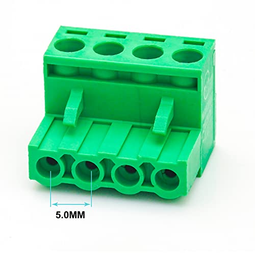 Keszoox 5 Pack 5.08Mm Pitch Phoenix Type Connector 4 Pin Pcb Screw Terminal Block #TOP4