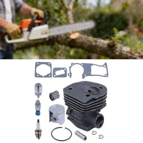 Kit piston 44mm en métal argenté de haute précision pour tronçonneuse 353
