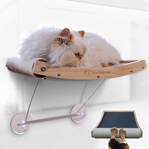 Hamaca para Gatos Con Rascador Integrado | Plegable | Cama Colgan...