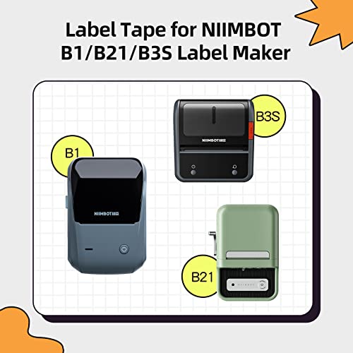 Niimbot B1/B21/B3S Label Tape, Thermal Sticker Labels 2'' X 1.57''(50X40Mm), Waterproof, Oil-Proof Sticker Labels, 1 Roll Of 180 Sticker Labels (Tea Party) #TOP6