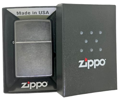 Mechero Zippo Clásico a prueba de viento Gris miniatura 3